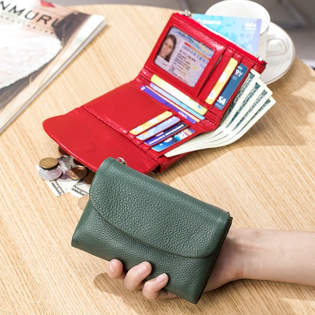 Classic Women Genuine Cow Leather Clutch Bag Soft Grain Leather Wristlet Pouch  Fit for Mibile Phone Hand Purse Hold all Wallet - AliExpress