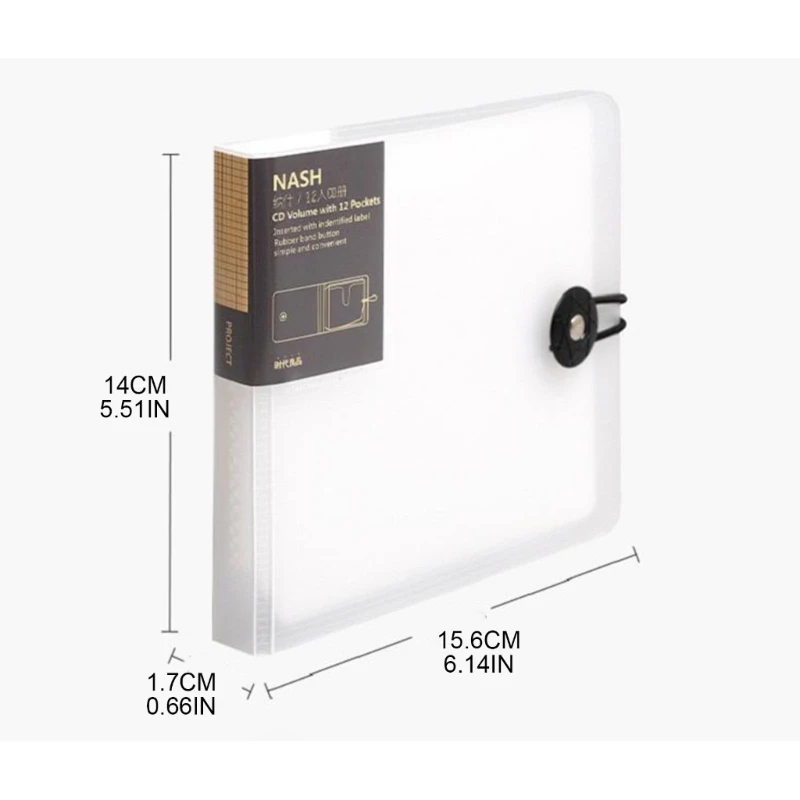 DVD 디스크 보관 가방 상자 단추 밴드 디자인 저장소 12Pcs 사무실 홈에 대 한 긁힘 방지 보호 커버