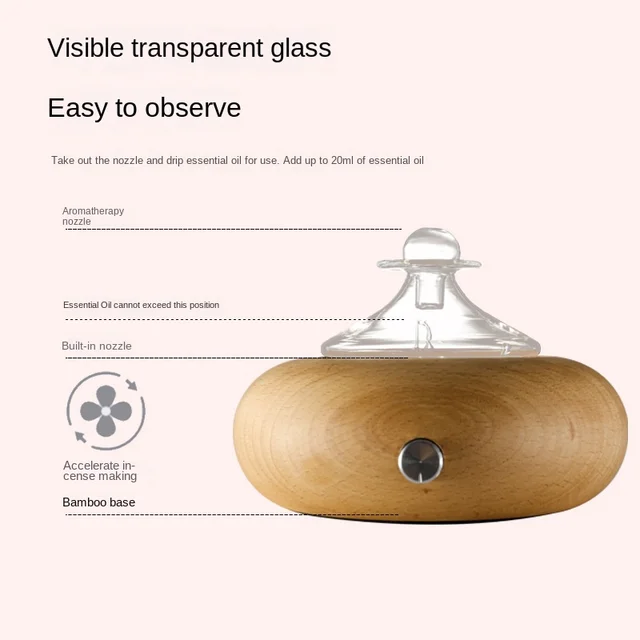 Upgrade Home Aromatherapy Pure Essential Oil Fragrance Machine Cold Aromatherapy Diffuser with Colorful LED Lights 5
