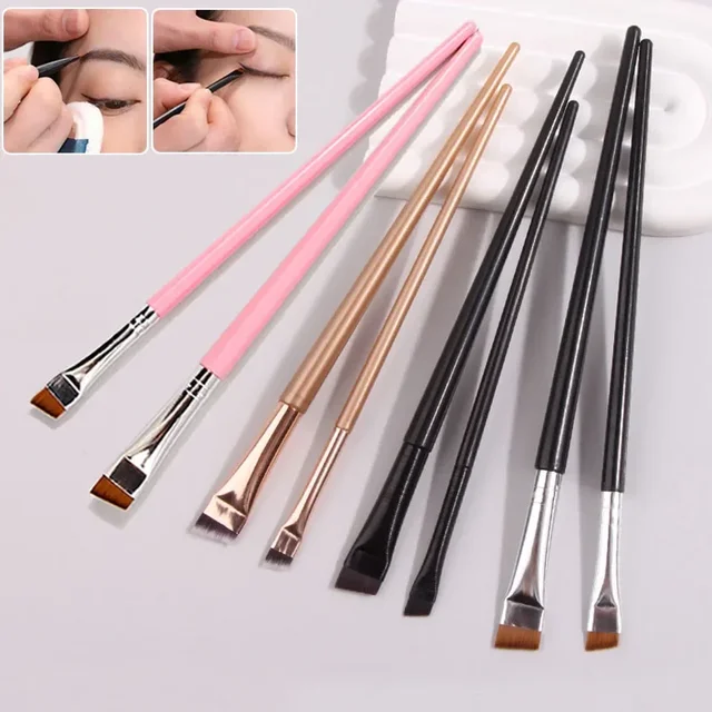 Professional Eyebrow Eyeliner Brushes Soft Angled Blade Thin Flat Contouring Brow Eye Liner Makeup Brush Women Eyes Makeup Tools