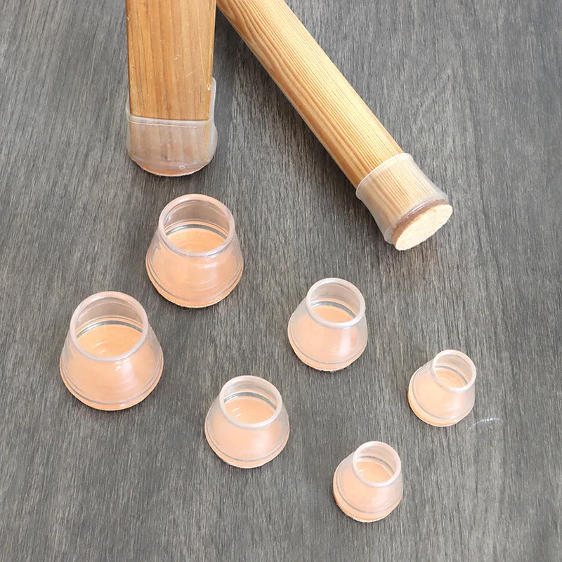 Premium Silicone Furniture Leg Caps with Felt Pads - Floor Protectors and Sliders