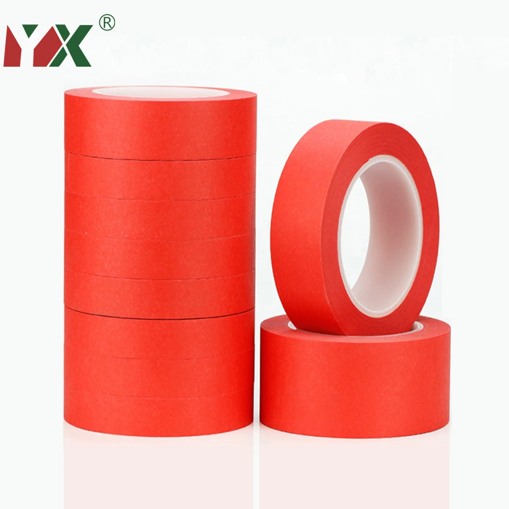 33 M PET Red Heat Resistant Masking Tape Wrinkle Adhesive Tape High  Temperature Shelter Automotive Spray Paint Baking Paint Tape