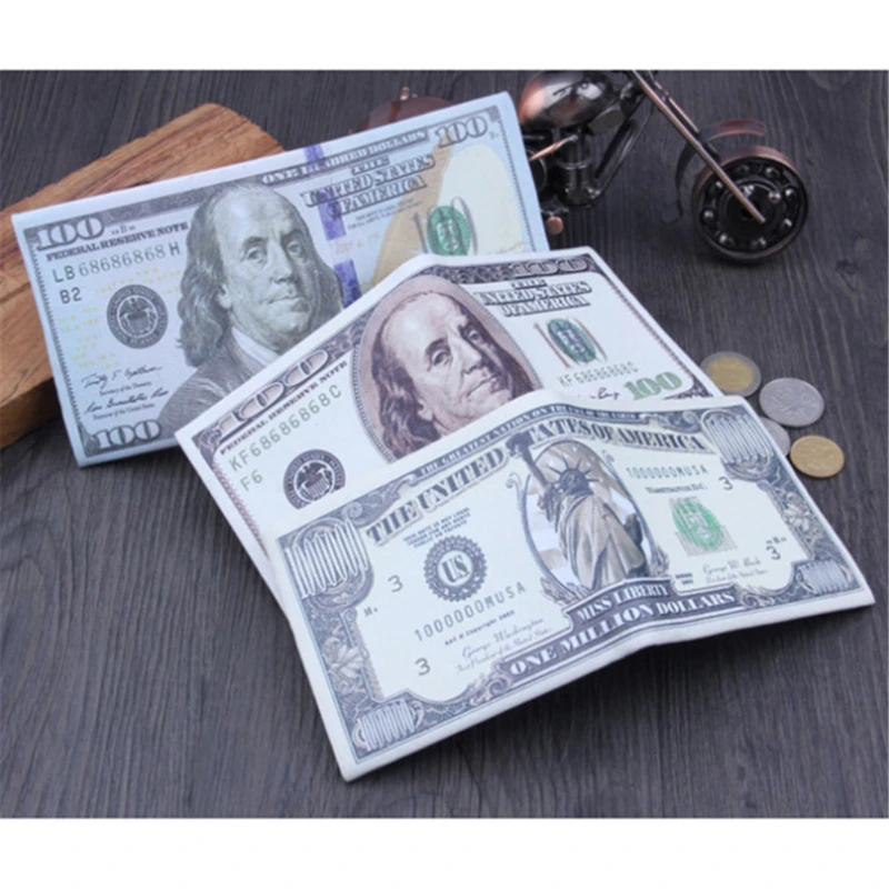 Men Money Canvas Wallets Credit ID Card Holder Bags Purses Currency Notes Pattern Insert Picture Cash Coin Dollars Euro Wallet - 2