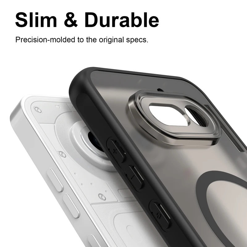 ELVEV Magnetic Translucent Frosted Matte Waterproof Protective Phone Cover