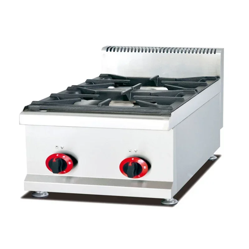 Portable Stainless Steel Double-head Gas Casserole Stove Commercial Gas Burning Stove GH-587 Desktop Gas Claypot Stove 5