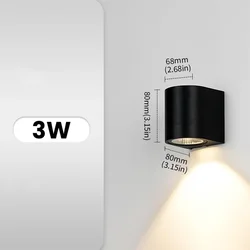 Sleek Outdoor Waterproof LED Wall Light - Aluminum Garden Sconce (B)