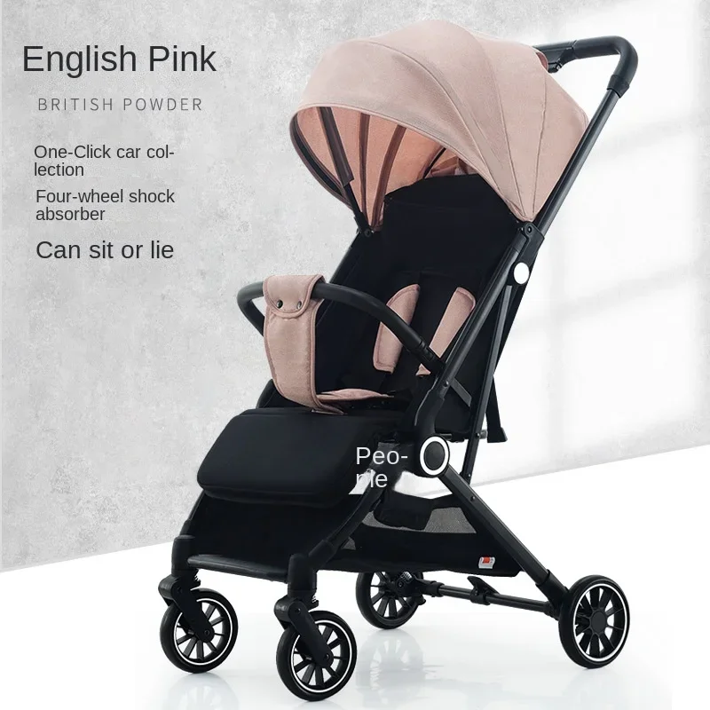 

Baby Stroller High View Lightweight Stroller Newborn Baby Two-way Swivel Seat Foldable Four-wheeled Shock-absorbing Stroller