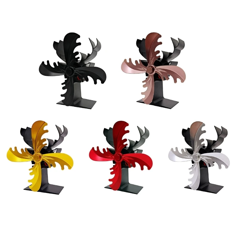 

4Blades Stove Fan Without Electricity Fireplace Fan Heat-Powered Efficient