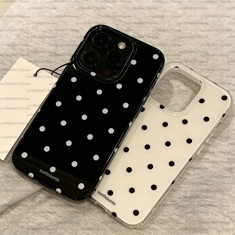 รูปสินค้า เคส iPhone ลายจุด ป้องกันกระแทก วัสดุอ่อนนุ่ม