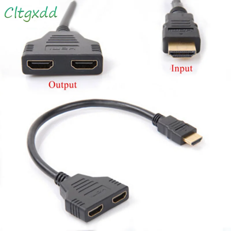Wandmontiertes TV-HD-Kabel HDMI-Stecker auf Buchse, eins in zwei Ausgänge, Splitter-Erweiterung M-2F 1.4, Version 1080P, 14+1 Kernlänge 30 cm – Detail 2
