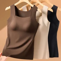 Ubowen For 40-70kg Seamless Women Camisole Top With Chest Pad Fixed Cup Bottoming Underwear Tank Tops No Steeling Ring - Image 3