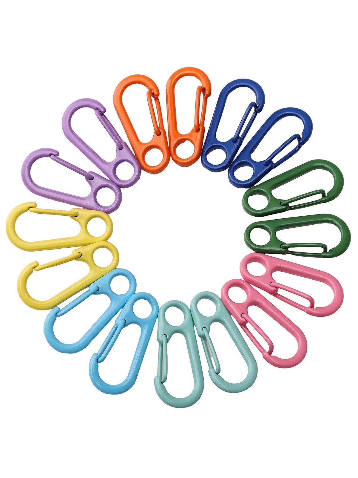 2–10 Stück bunte Schlüsselanhänger-Federverschlüsse aus Legierung, Karabiner und Haken – Rucksack-Verbindungsverschlüsse für DIY-Charms-Zubehör – Detail 2