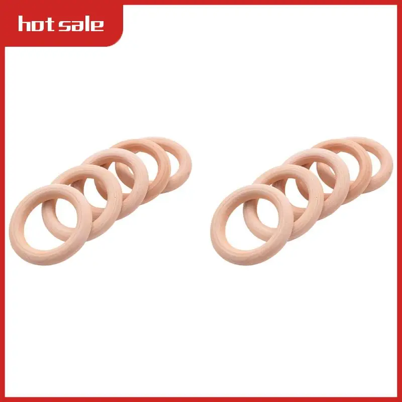 BEAU-10X Wooden Ring For Crafting DIY Craft Jewelry Making 50Mm