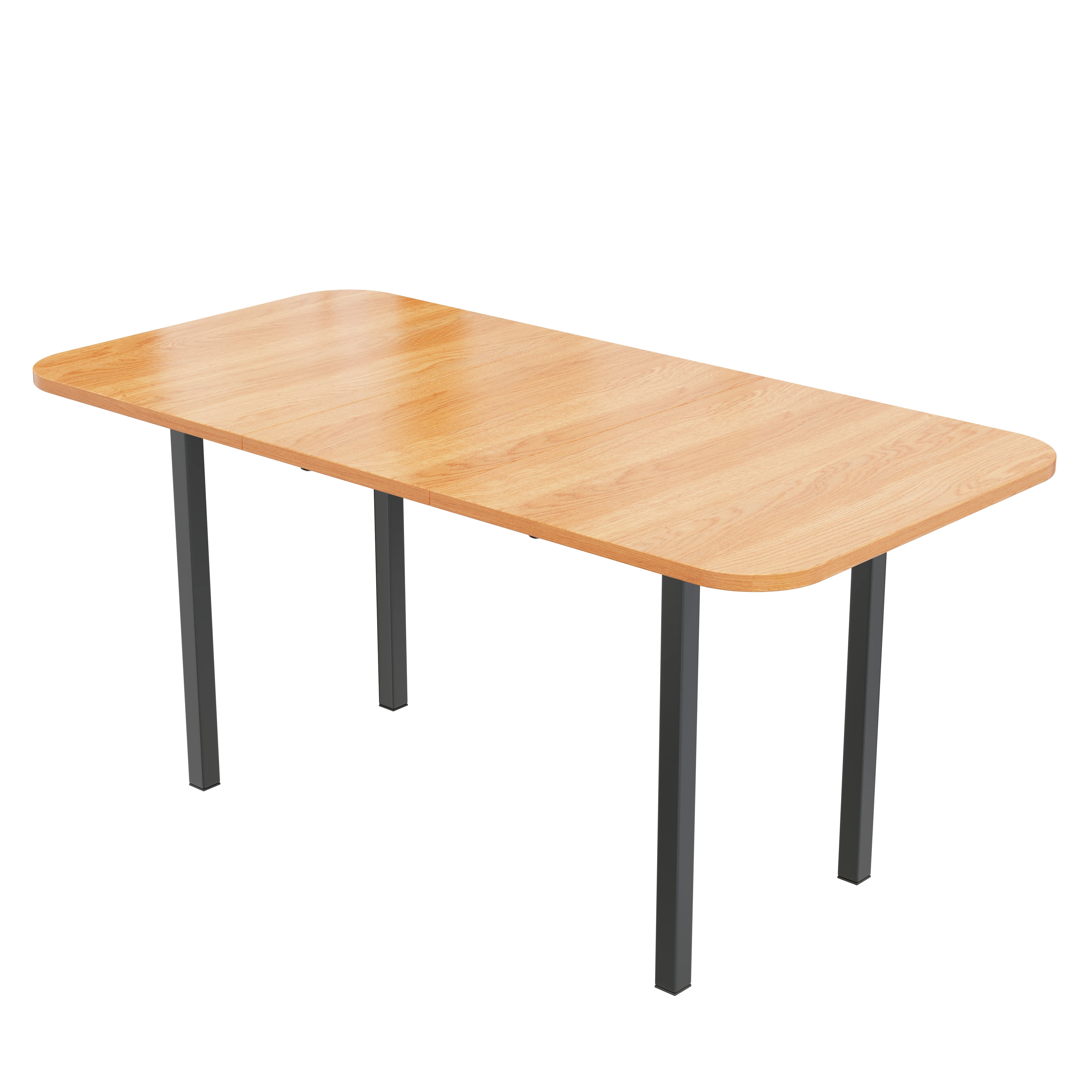Classic Extendable Dining Table, Wood Color 120cm, Telescopic Length Up To 160cm, Minimalist Style, Suitable For 4-6 People – Detail 9
