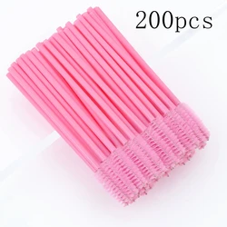 Bulk Pack of Disposable Eyelash and Eyebrow Applicator Brushes (200pcs pink)