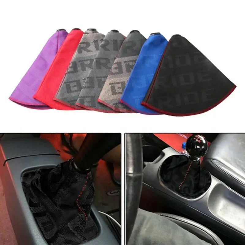 

Universal Gear Shift Collars Carbon Fiber Auto Car Manual Stick Shifter Knob Gear Shift Boot Cover Gaiter Interior Accessories