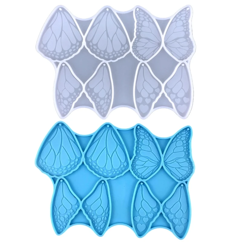 

MXME Keychain Silicone Mold Butterfly Silicone Mold for Pendant Home Decors Crystal Epoxy Mold Earrings-Jewelry Making Molds