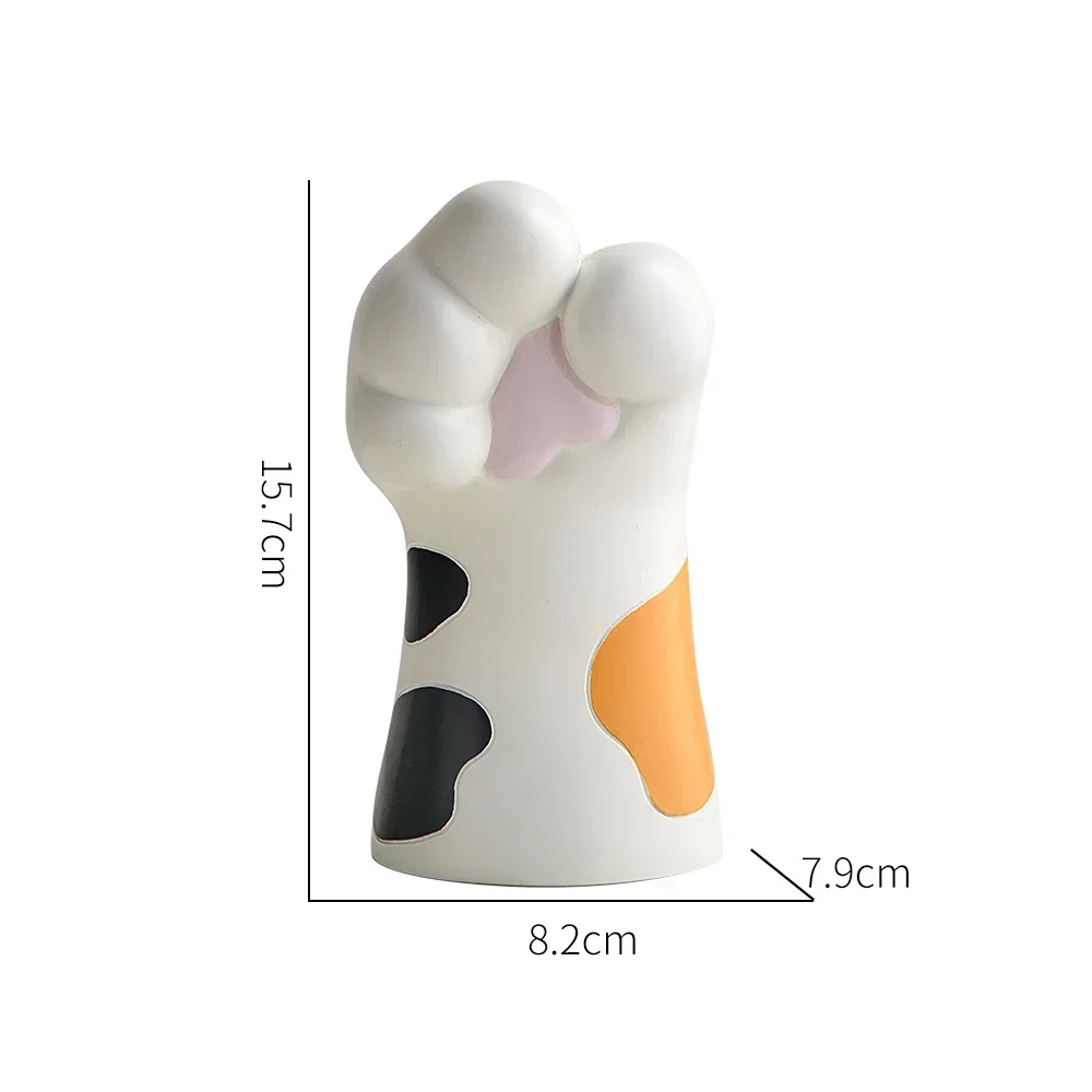 

Desk Room Pot Cat Ornaments Accessories Creative Resin Table Living Kawaii Flower Cute Home Vase Decorative Claw Decoration