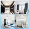Ceiling Fan Light, Screw in Small Ceiling Fan with Remote, 3 Wind Speed, Dimmable LED, 3000-6500K,6 White Blades, 20.5 Inch 6