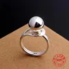 Bague Girlbible en argent sterling 925 pour femme, couple, minimaliste, faite à la main, rétro, avec pierre noire, bijoux de fête, cadeau, anti-allergie