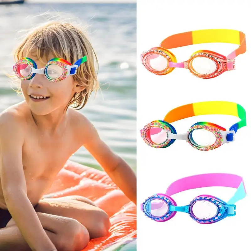Leak Proof Glasses For Kids Swimming Goggles Cartoon Heart Shape UV Fogging Proof Swim Training Glasses For Children Kids Gifts