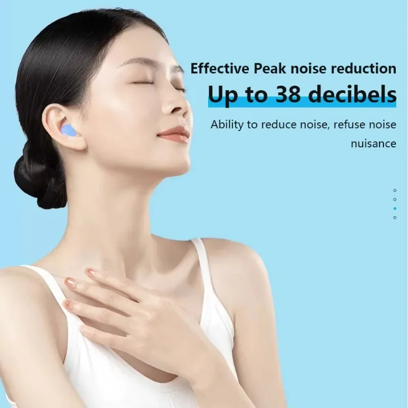 Silicone Ear Plugs 12PCS Noise Reduction Reusable For Sleep