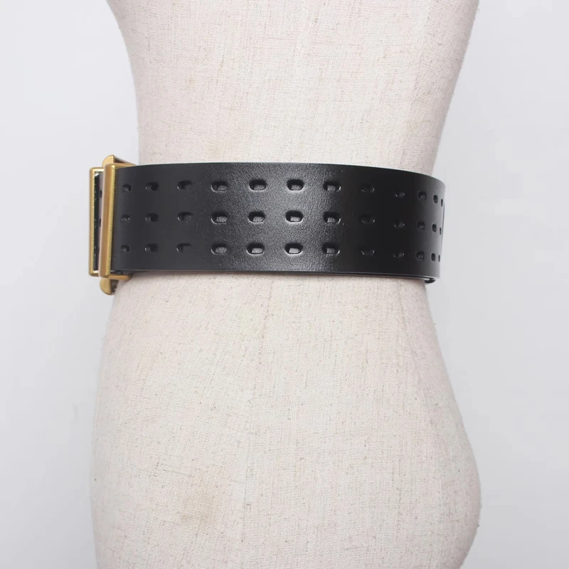 High-End-Luxusmarken, eleganter Damen-Ledergürtel, weiblich, breiter Gürtel für Damen, Gothic-Korsett, Kummerbund, Punk, Cowboy, Y2K-Gürtel – Detail 3