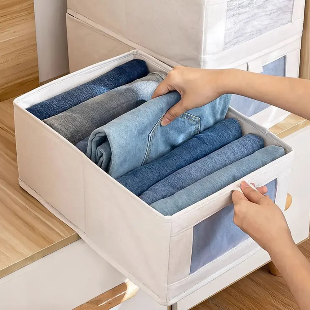 Non Woven Fabric Storage Box T-Shirt Sweater Underwear Foldable Storage Cabinet Drawer Organizer Kid Toy Storage Baskets 4