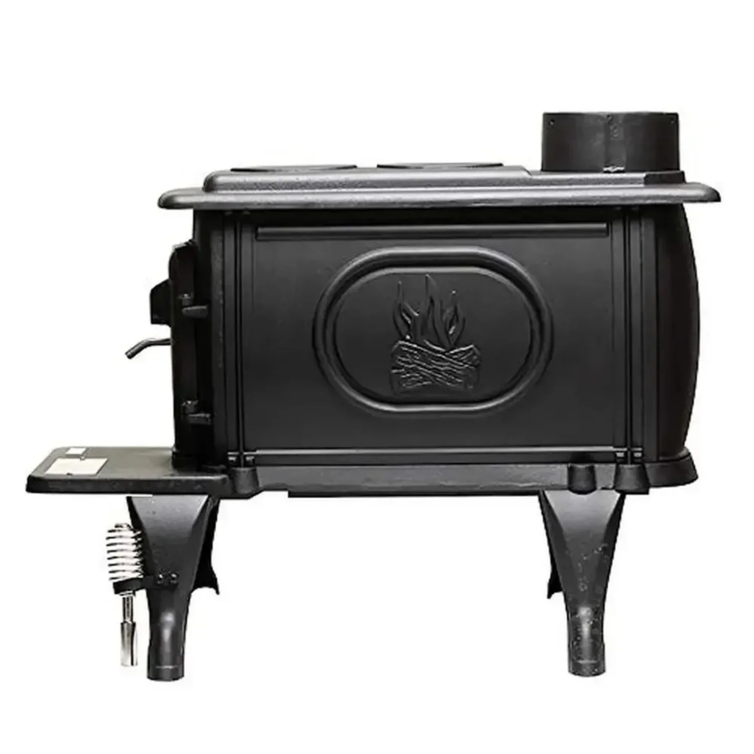 Company Rustic 900 Square Foot Clean Cast Iron Log Burning Wood Stove Reaching Up T0 54,000 BTUswith Cool Touch Safety Handle 3