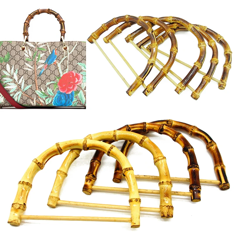 

1pcs Handbag DIY Tote D Shape Bamboo Handle Handbag Purse Making Bag Accessories Hand Shank Luggage Accessories Semicircle Carry