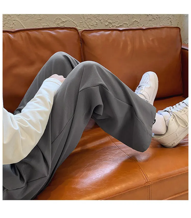 Description Picture 2 of itemMale Pants Stretch Solid Color Smart Casual Men's Trousers Office Quick Dry Suit Pants New Spring Autumn Korean Straight A109