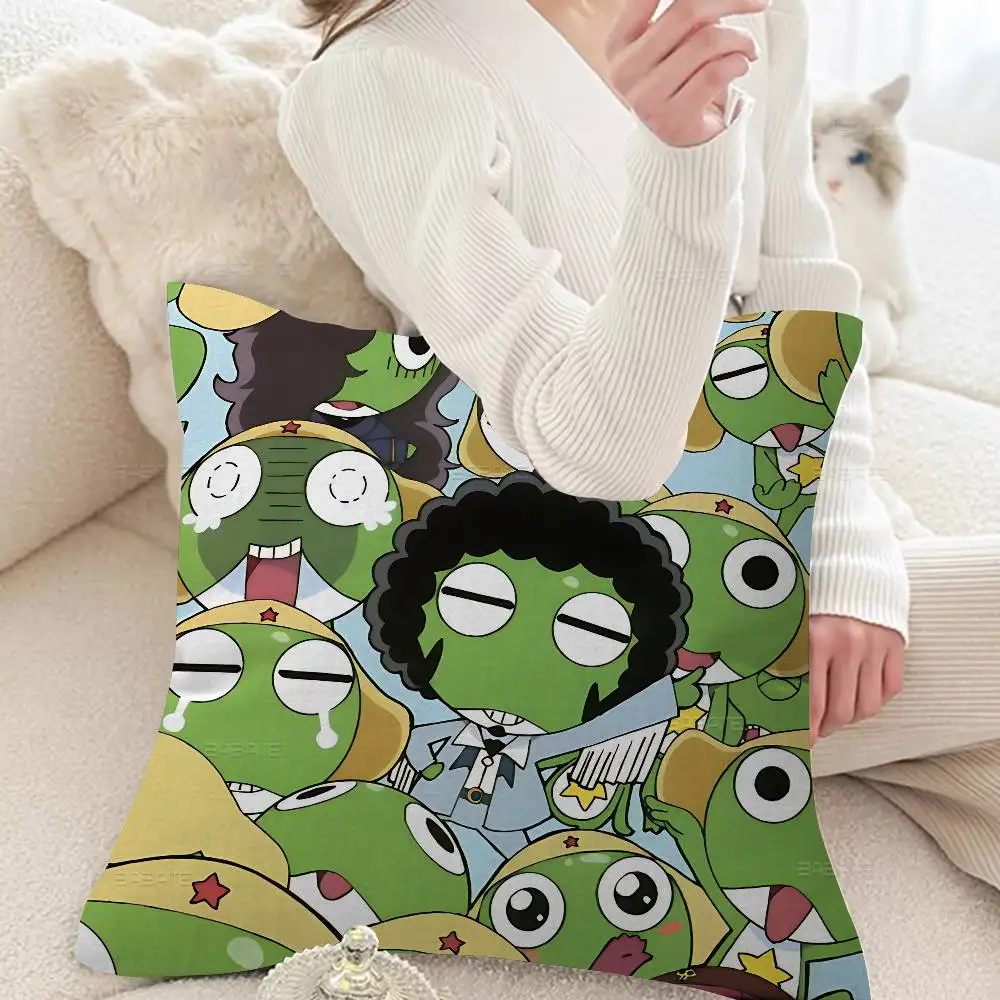 애니메이션 케로로 군소우 개구리 베개 선물 홈 오피스 장식 침실 소파 자동차 쿠션 커버 케이스 45x45