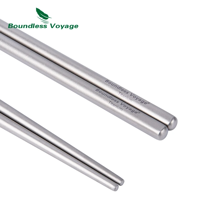 Boundless Voyage Folding Titanium Chopsticks Outdoor Camping Portable Tableware