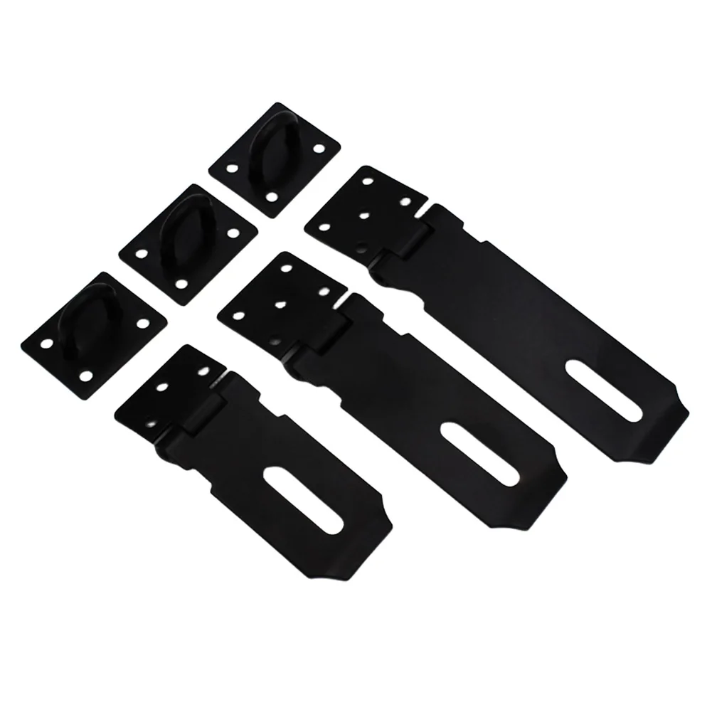 Description Picture 6 of item3/4/5 Inch Safety Gate Lock Stainless Steel Security Padlock Black Gate Door Shed Latch Lock Heavy Duty for Home Drawer Door