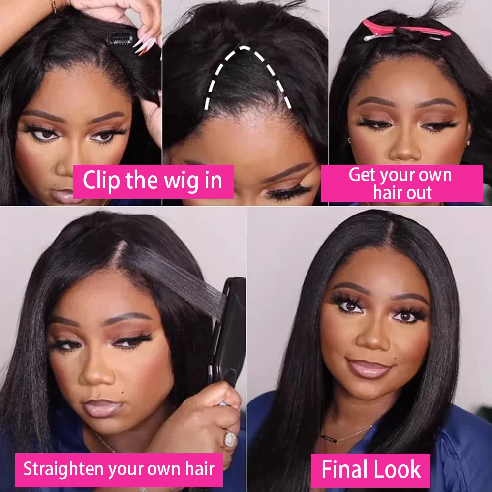 Body Wave V Part Glueless Human Hair Wig 200 Density Upgrade Ready To Wear Natural Colored Human Hair Wigs For Women 30 32 Inch 5
