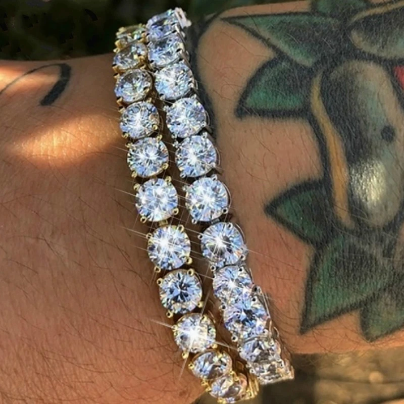 Zircon Tennis Bracelet 2.5/3/4/5mm For Women Men Wedding Gift Punk Fashion Jewelry