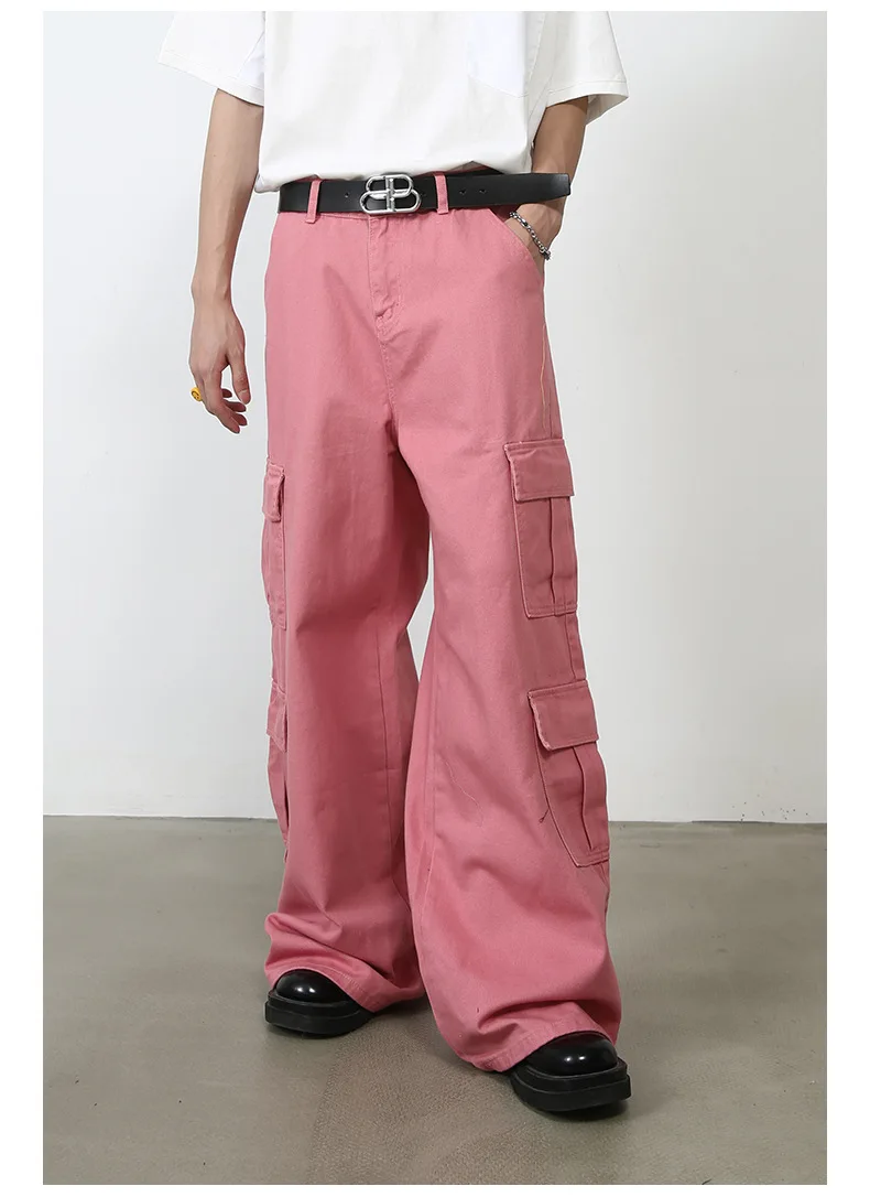 HOUZHOU-calças jeans masculinas grandes, calças jeans de
