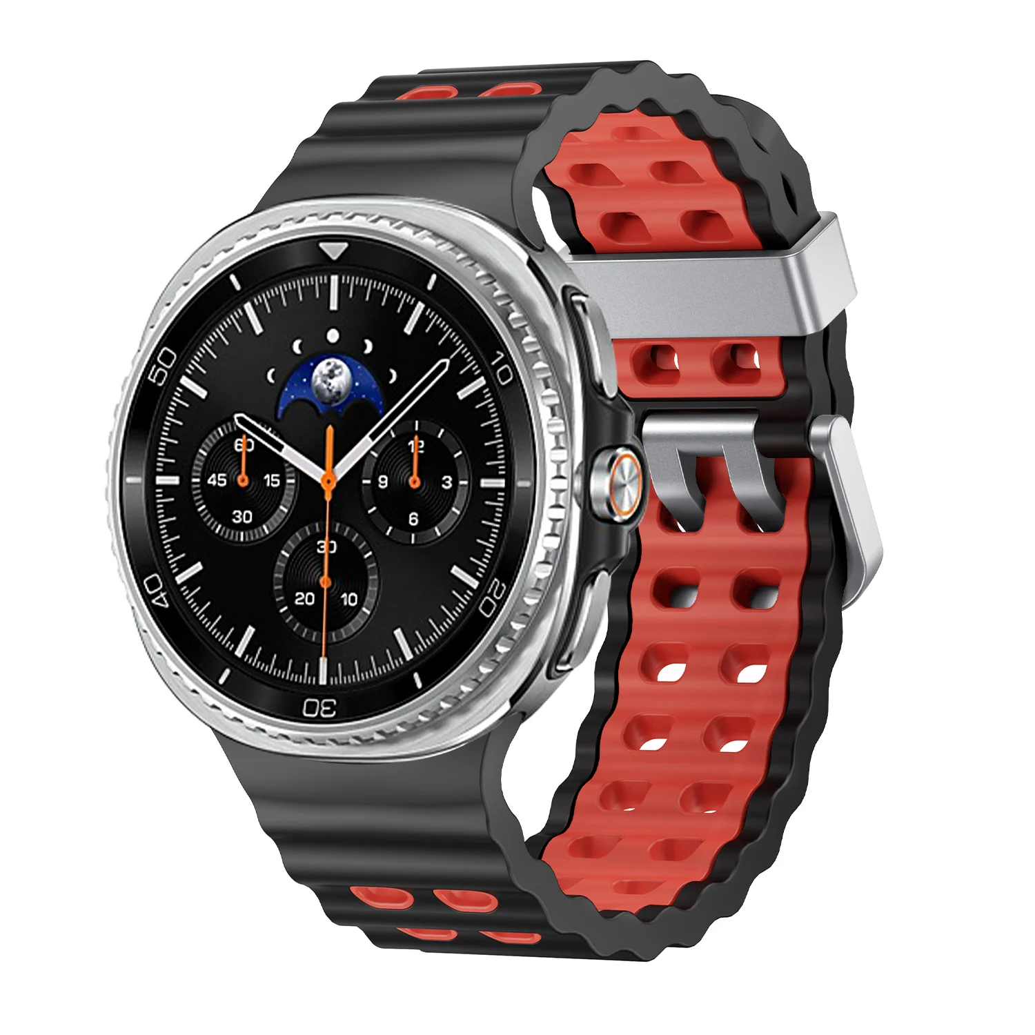 Two-Tone Breathable Marine Silicone Sport Strap