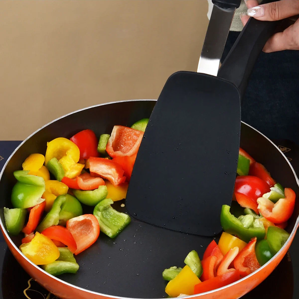 Frying Shovel Leaking Shovel Cooking Utensils Stainless Steel Silicone Kitchenware Set Fried Fish Steak Spatula Cooking Tool Set