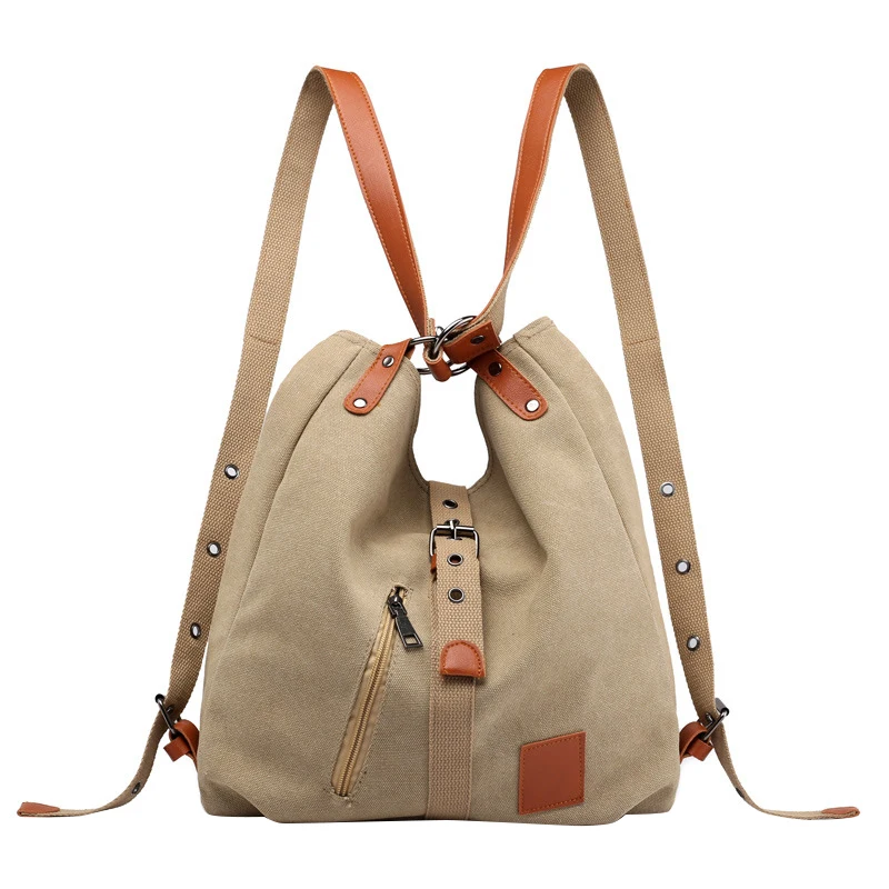Canvas Women Shoulder Bags Multifunction Women Back Pack For Students School Travel Bags Large Capacity