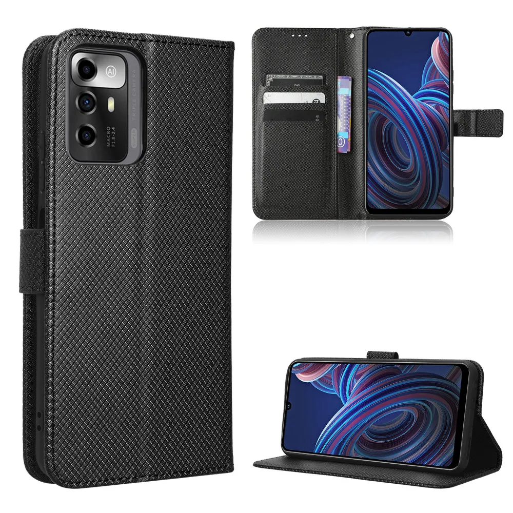 Per Zte Blade A72 4G 5G Custodia Di Lusso Flip Diamond Pattern Skin Pu Custodia A Portafoglio In Pelle Per Zte Bladea72 A 72 Borsa Per Telefono