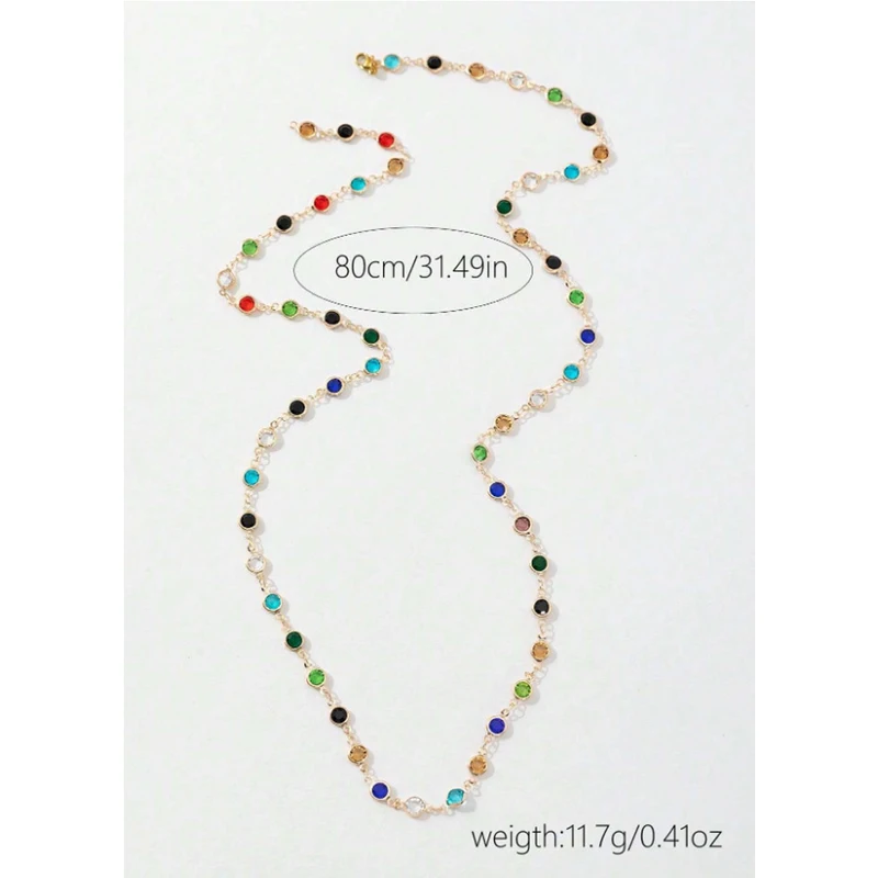 LATS New Luxury Colourful Long Tassel Necklace for Women