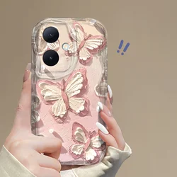 Butterfly Pattern Shockproof Flexible TPU Protective Case for Vivo V60 Lite 5G (HFNYWHD003)