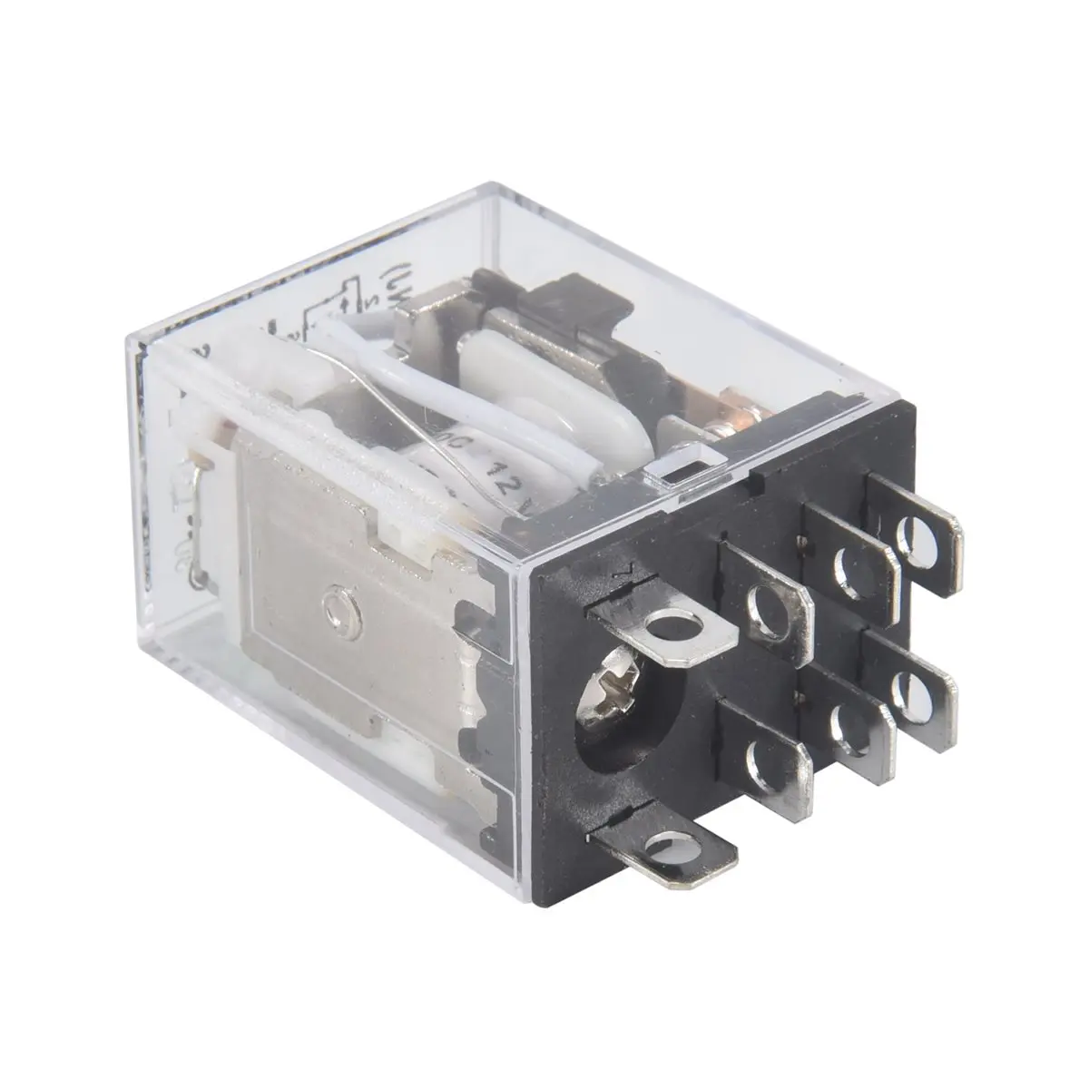 DT60 JQX-13F LY2 DC 12V 코일 8핀 DPDT 녹색 LED 전자기 릴레이