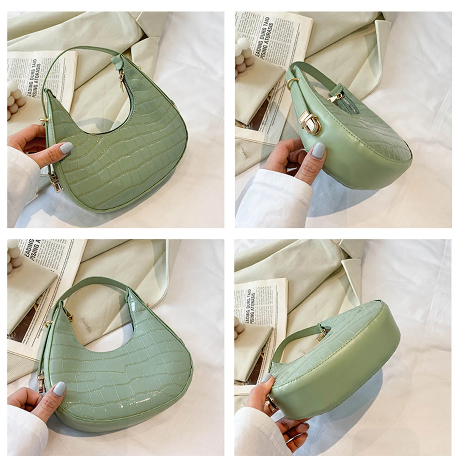 Fashion Stone Pattern Shoulder Bag - Pattern Detail