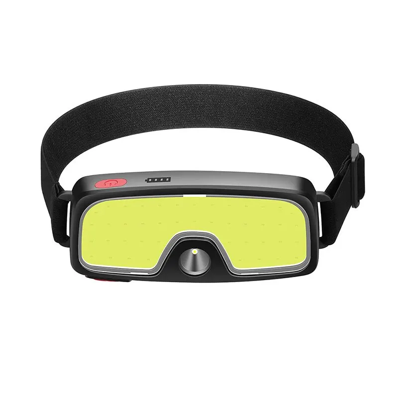 TYPE C Rechargeable LED Camping COB Headlight ABS IPX5 Waterproof Head Torch Light Built in Battery Power Display