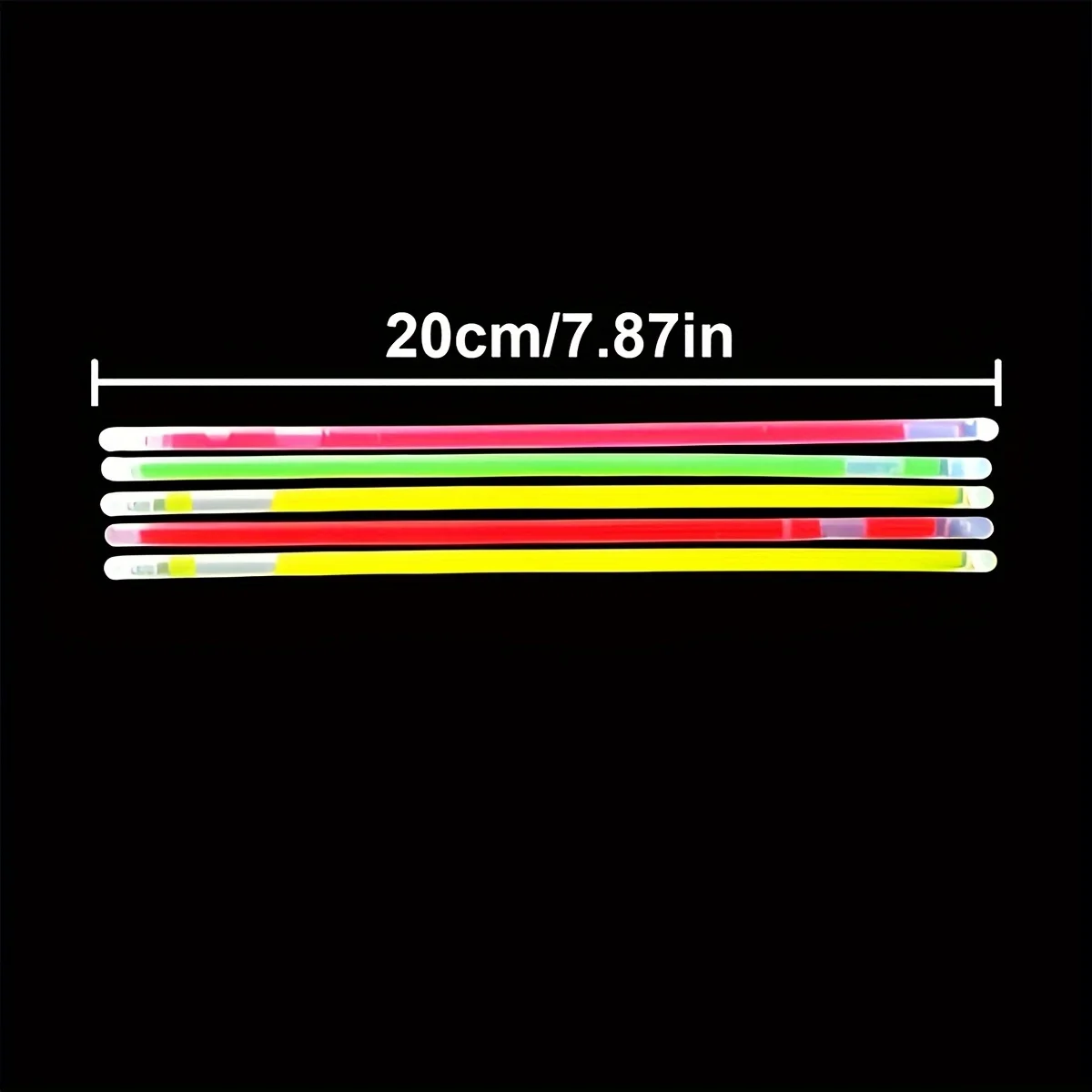 100 Bastoncini Luminescenti Per Feste - Luminosi 8-12 Ore, Colorati, Connettori Inclusi, Per Adulti E Bambini, Braccialetti E Collane Neon
