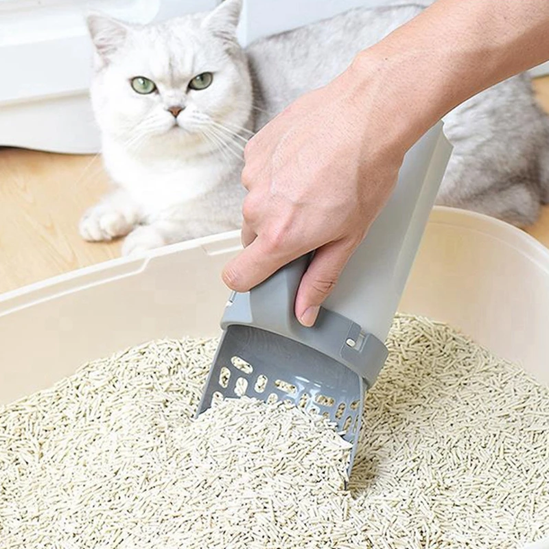 Cat Litter Scooper Large Capacity with Builtin Bag Cat Shovel Pet
