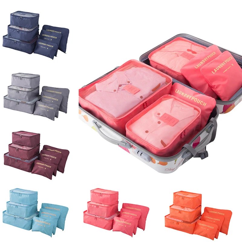 

Travel Storage Bag Set for Clothes Tidy Organizer Wardrobe Suitcase Pouch Travel Organizer Bag Case Shoes Packing Cube Bag