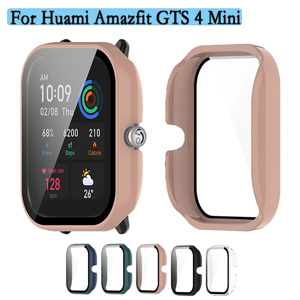 

Чехол для часов 2 в 1, из закаленного стекла для Huami Amazfit GTS 4 Mini PC